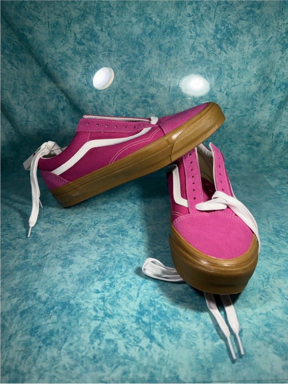 Vans Old Skool LX  Pink Gum Men's Retro Low Top Leather Skate Shoes Size 11